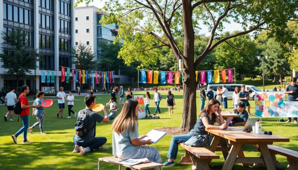 Students Participating in Campus Activities